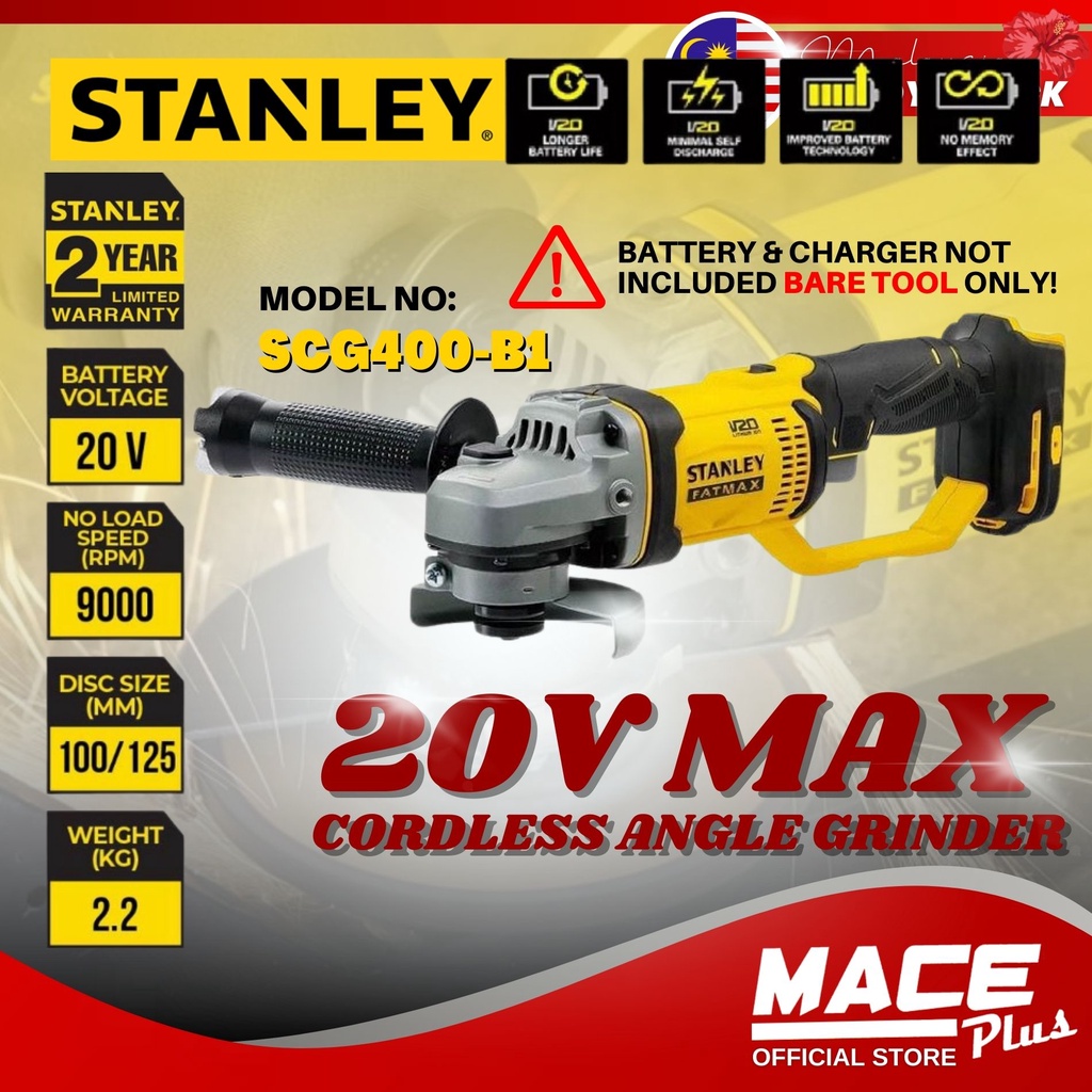 Stanley cordless angle discount grinder