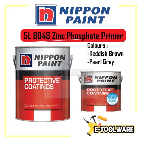5L Nippon Paint 8048 Zinc Phosphate Primer With Hardener Shopee Malaysia