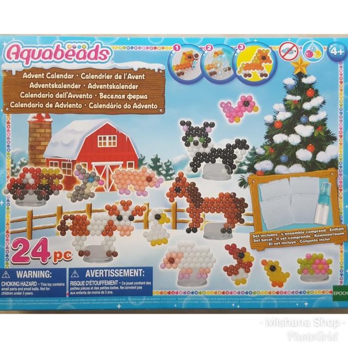 Aquabeads Advent Calendar With diorama Snow set Aqua Beads Beados