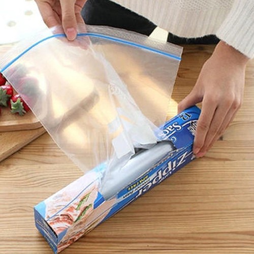 BPA Free Food Zipper Bag 12 Pcs (L) Reusable Resealable Type Containers ...