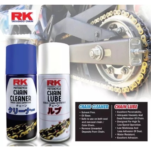 100% Original RK Chain Lube/ Chain Cleaner (100ml) Spray Rantai/ Bersih ...