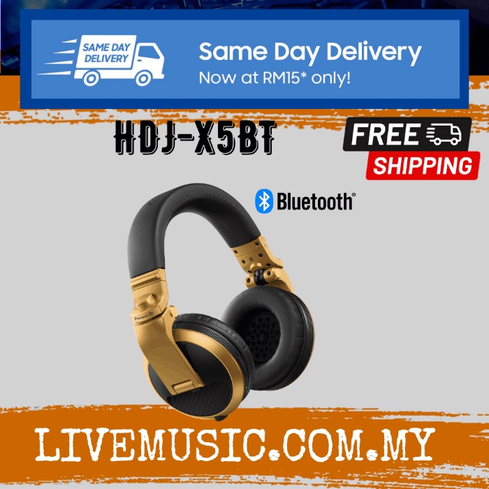 Pioneer Dj HDJ-X5BT-N Gold Auricular Dj Bluetooth de Pioneer Dj…