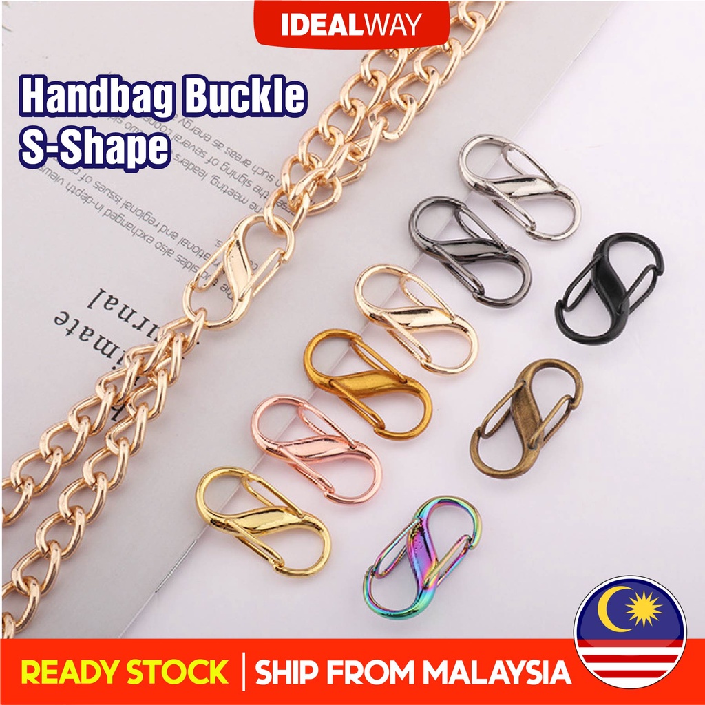 Idealway S Shape Handbag Chain Strap Metal Buckle Adjustable Shortening