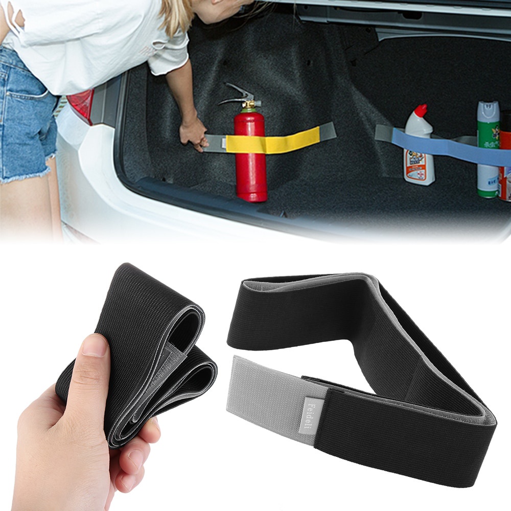 Car Rear Boot Trunk Back Seat Bandage Strap Stowing Organizer Elastic