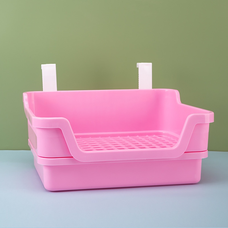 Large rabbit toilet Double deck separate rabbit tray rabbit litter box