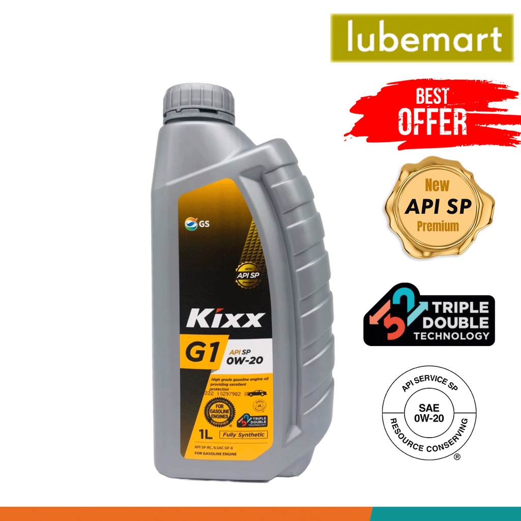 KIXX Fully Synthetic Engine Oil 0W20 API SP 1 Liter pack Suitable for ...