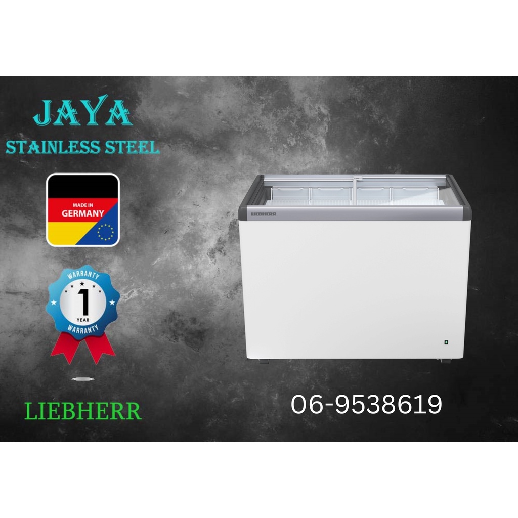 (JAYA FREEZER) LIEBHERR Chest Freezer Flat Glass Sliding Door (LED