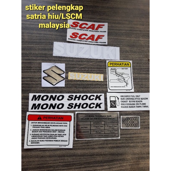 Suzuki satria Shark malaysia lscm 2 stroke 2t complementary sticker ...