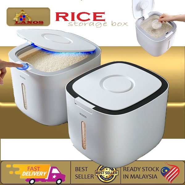 Rice Storage Container Rice Box Insect Moisture Proof Sealed Bekas ...
