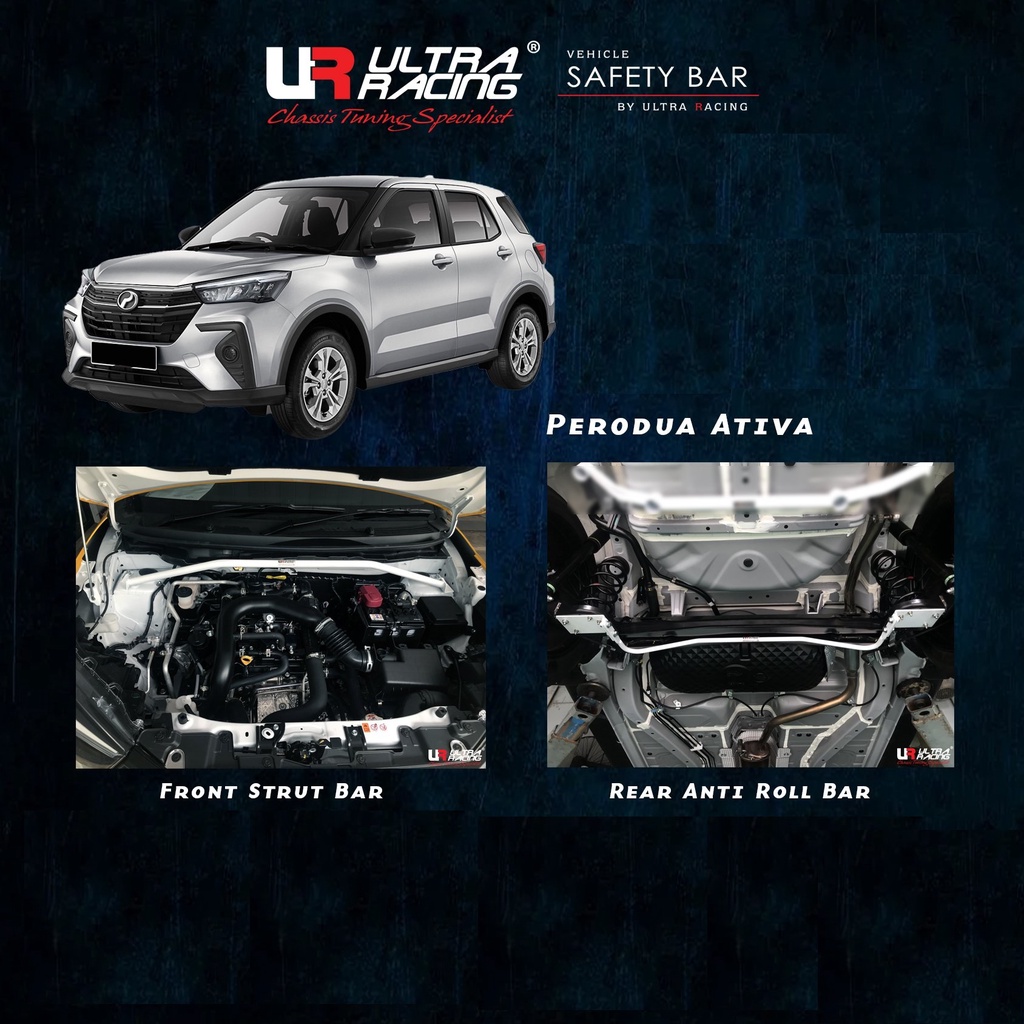 100 Ultra Racing Safety Bar Perodua Ativa 2021 Stage 1 full bar