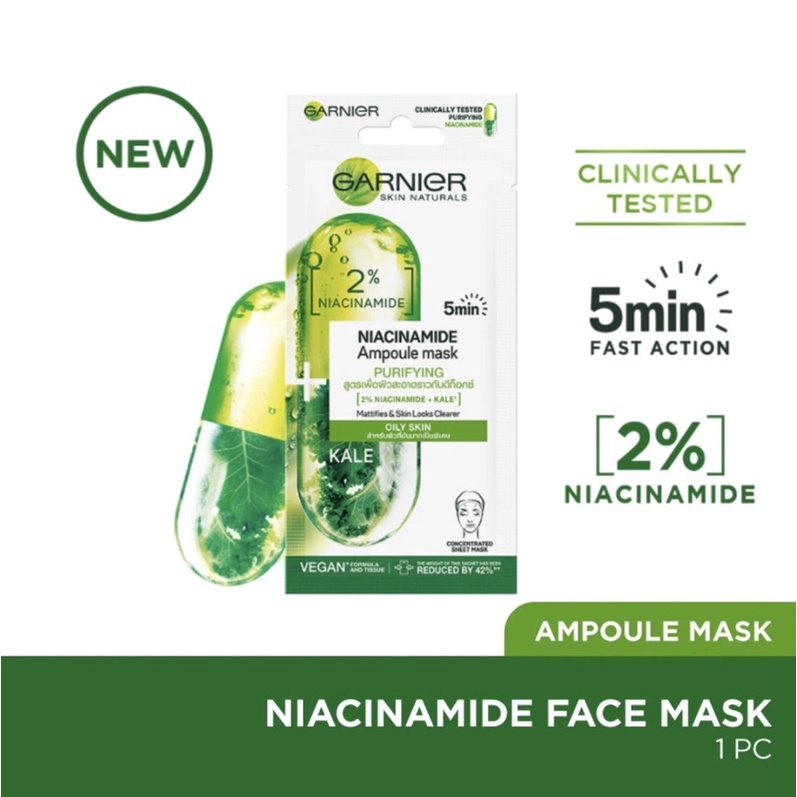 GARNIER 5 Min Ampoule Mask Kale 1s | Shopee Malaysia