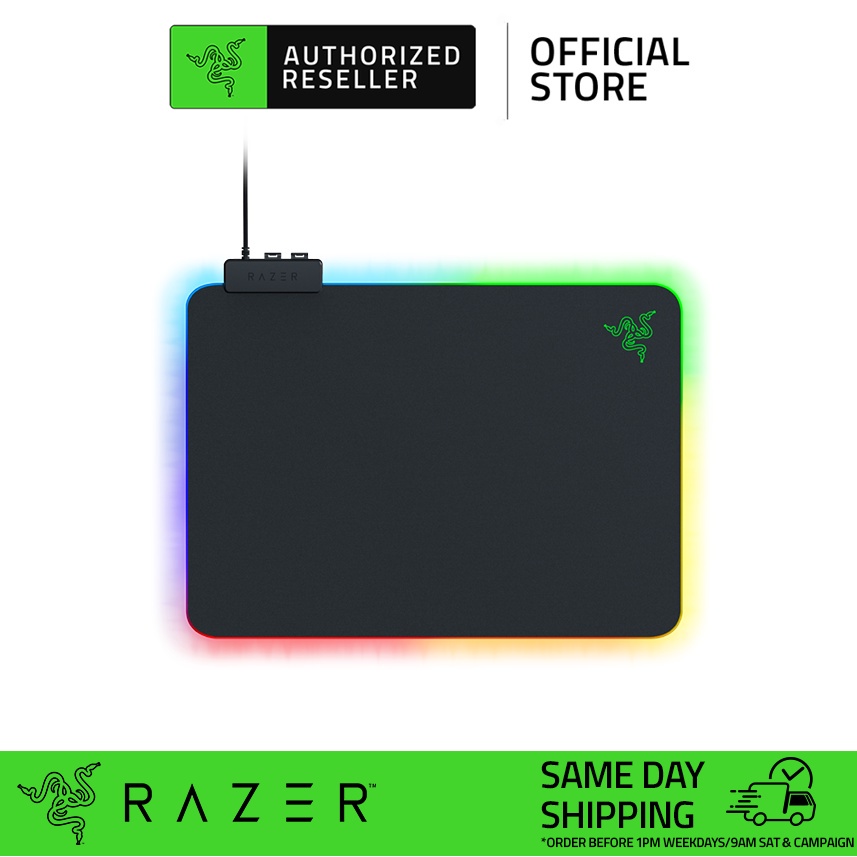 Razer Firefly Hard V2 RGB Gaming Mouse Pad: Customizable Chroma Lighting -  Built-in Cable Management - Balanced