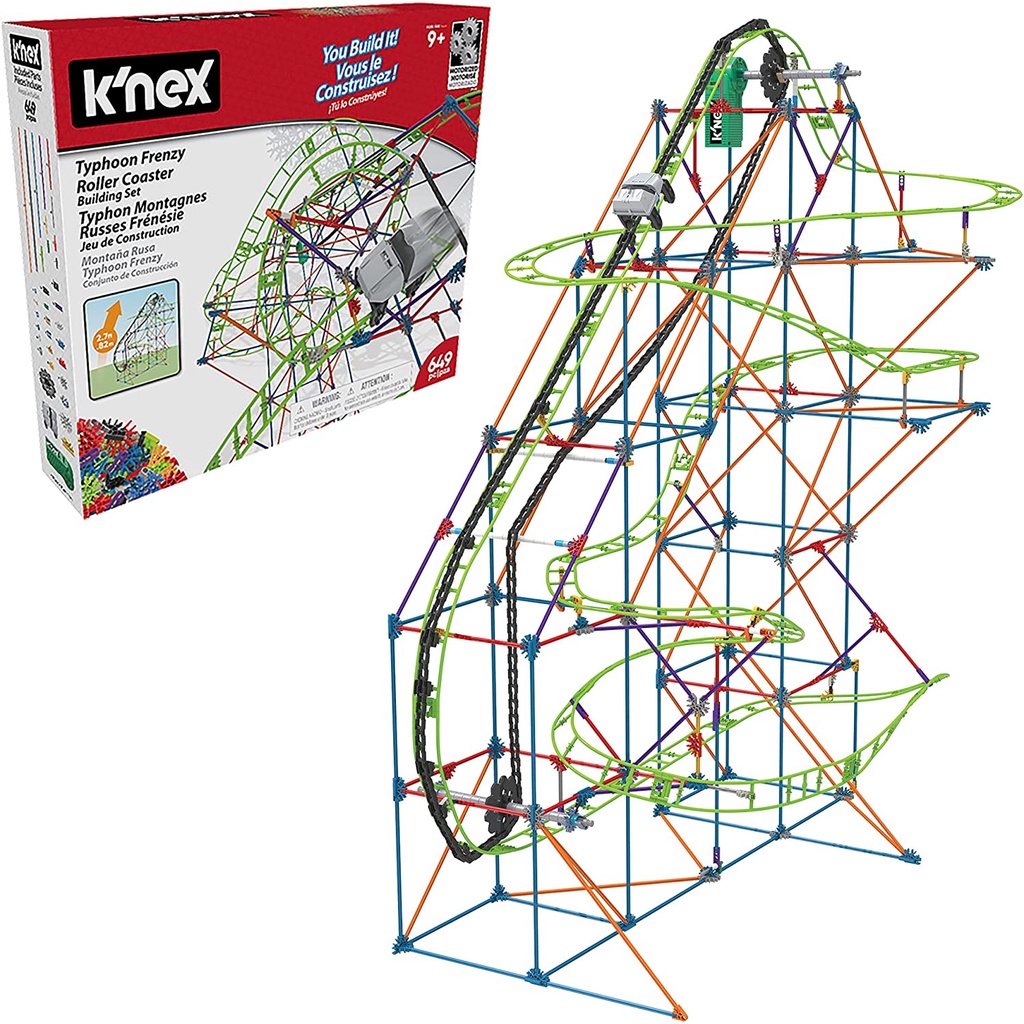 K'NEX Typhoon Frenzy Roller Coaster Building Set | Shopee Malaysia