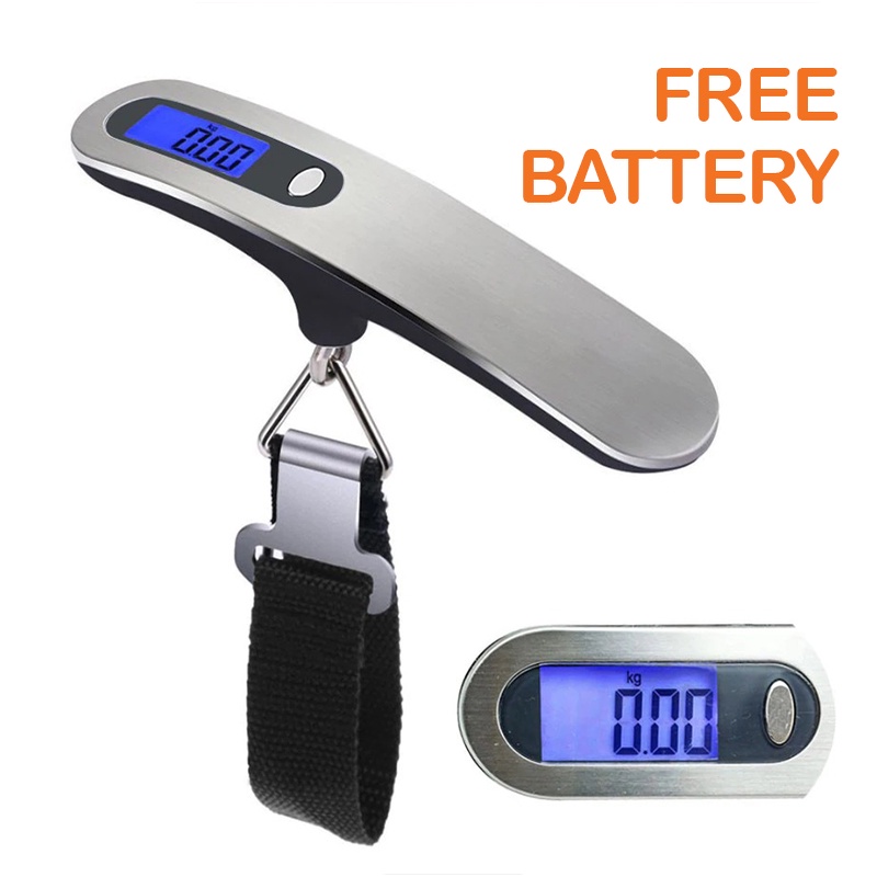 50kg/10g Digital Luggage Scale With Backlight Portable Electronic Scale  Weight Balance Travel Hanging Steelyard Hook Scale