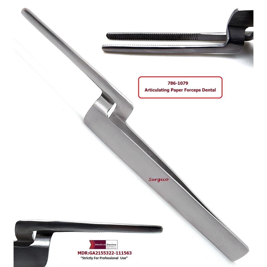 Articulating Paper Forceps Holder Straight Dental Restoration Serrated