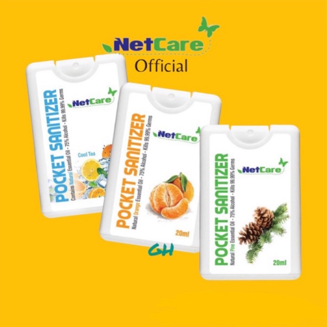 Netcare Pocket Sanitizer Spray (20ml) 75% Alcohol Liquid - Kills 99.99% ...