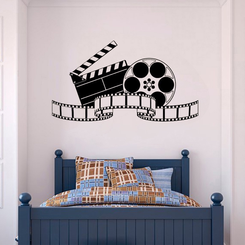 Cinema Wall Sticker Movie Film Tape Vinyl Decals Poster Home Theater