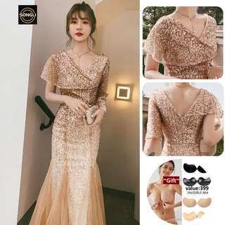 Gray Gown Wedding Gown For Sponsor Prom Ball Gown Preloved Cocktail Dresses  Customized French Exquisite Slim