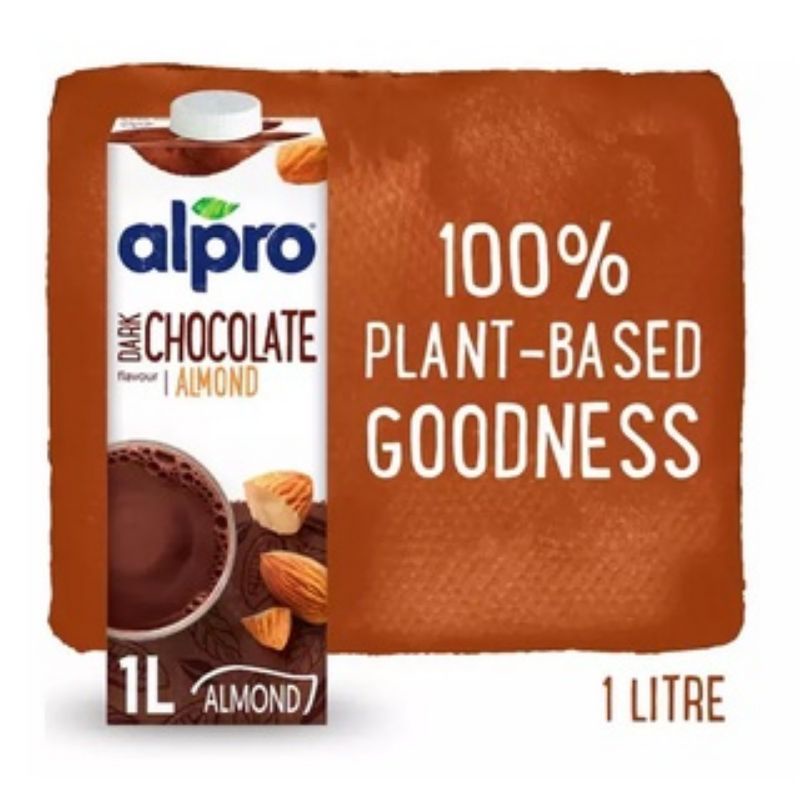 Alpro Plant Based Roasted Almond Dark Chocolate Milk No Added Sugar 1