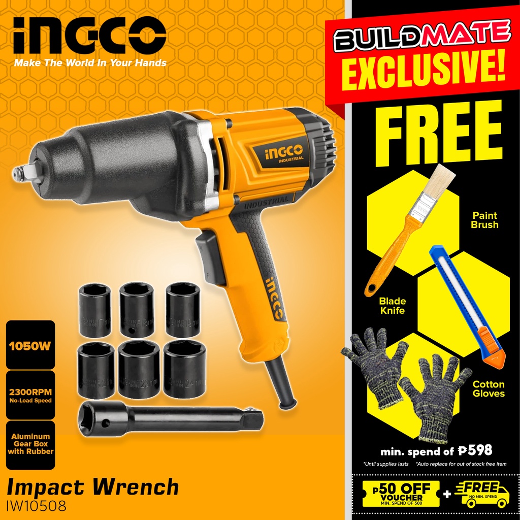 INGCO Impact Wrench 1050W IW10508 •BUILDMATE• IPT | Shopee Malaysia
