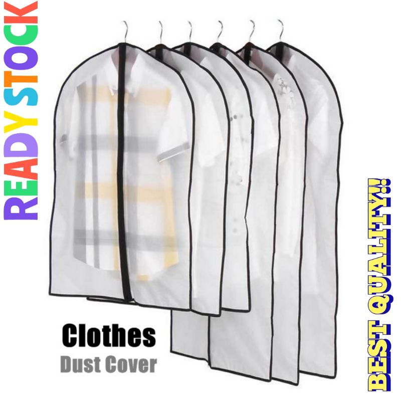 Plastic Clear Dustproof Cloth Cover Suit Dress plastik simpan sangkut
