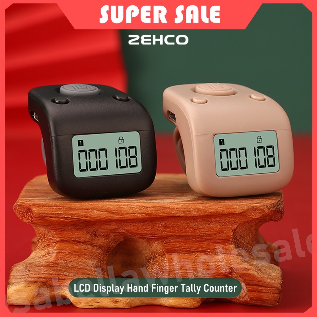 Zehco Digital Tasbih Counter Tally Counter with LED Display USB Rechargeable  Mini Prayer Counter Clicker Tasbih Jari 计数器