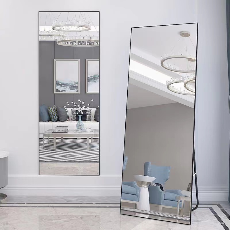 Stand Stereo Mirror Full Body Mirror No Frame, Bedroom Mirror Makeup Mirror Traceless Large size