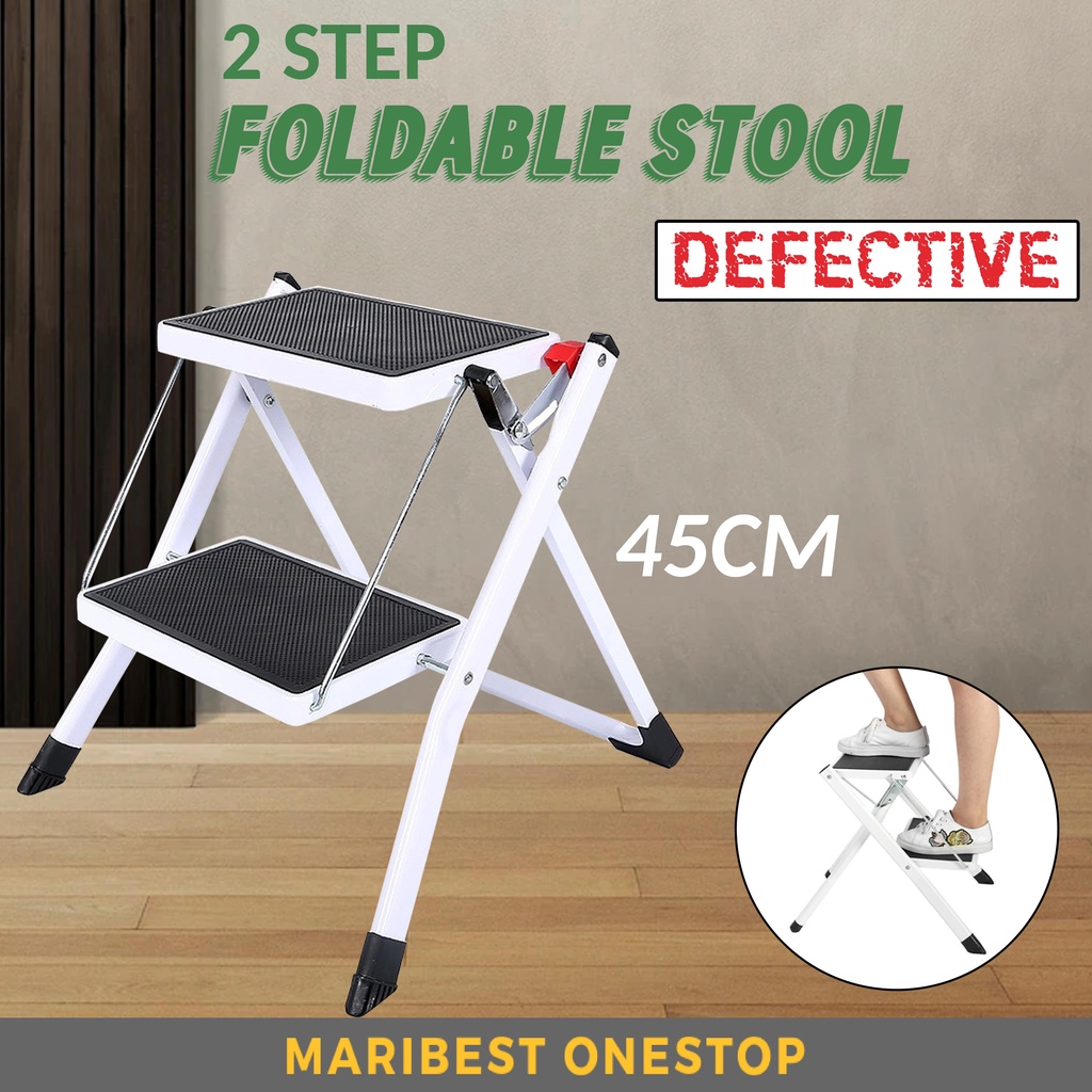 Defective 2 Step Stool Ladder Foldable Stairs Ladder Aluminium Ladder ...