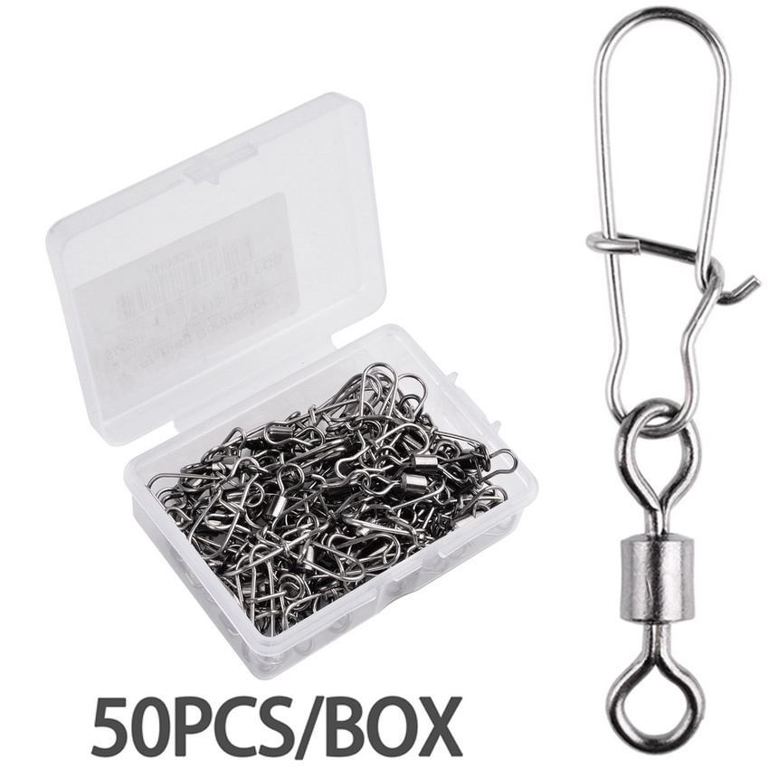 2#-14# Stainless Steel Fishing Connector Pin Bearing Rolling Swivel ...