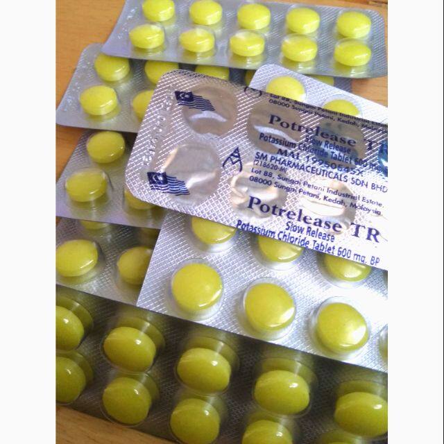 Potrelease TR Slow K Potassium Chloride 600mg 1 STRIP / 10 TABLETS (EXP ...