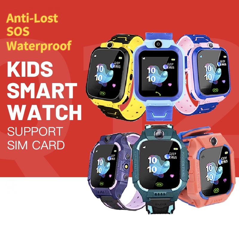 Waterproof Kids Smart Watch Q12 Accurate Location Position With Camera Support SIM Card Tracker SOS LBS Anti Lost Children Touch Screen Smartwatch jam