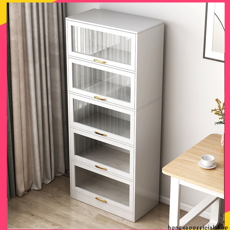 Bookcase shelf Living room Bookshelf with door Dust proof