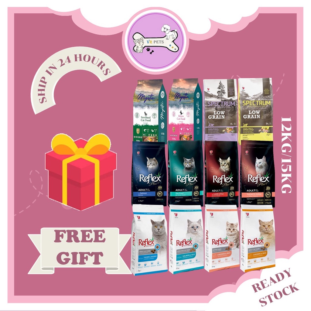 [Free Gifts] Reflex Cat Food 15KG - ( Reflex Plus / Reflex High Quality