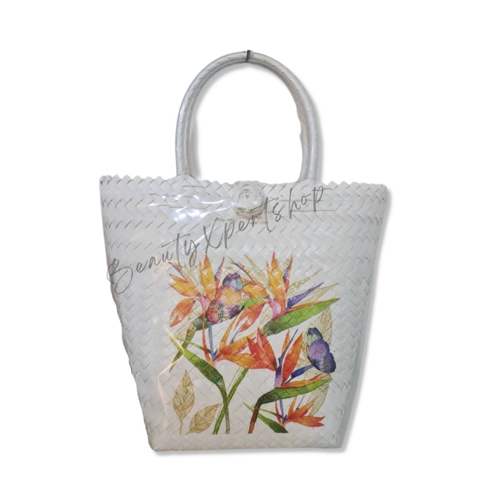 Tiffin Bag Anyaman Decoupage Sarawak Tiffin Beg Bakul Anyaman Pvc