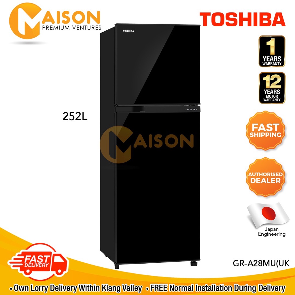 [Sales] [Dented Set] Toshiba 2 Door Digital Inverter Refrigerator 252L