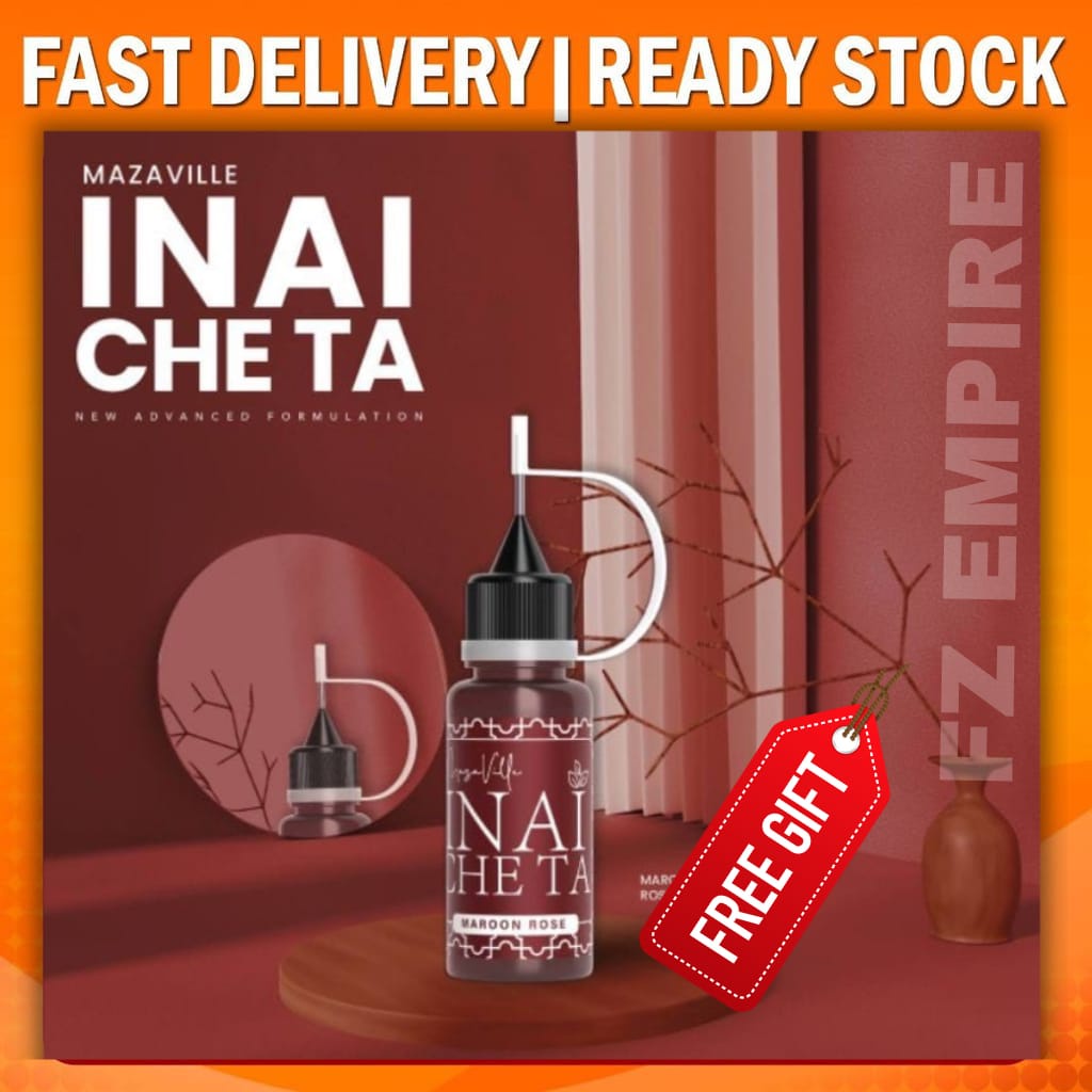 Inai Che Ta redvelvet Maroon rose inai sah solat by mazeville | Shopee ...