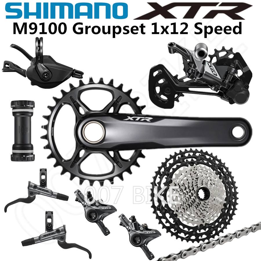 Shimano XTR M9100 12 Speed MTB Groupset 10 51T brakeset 4 piece Set M9120 Shopee Malaysia