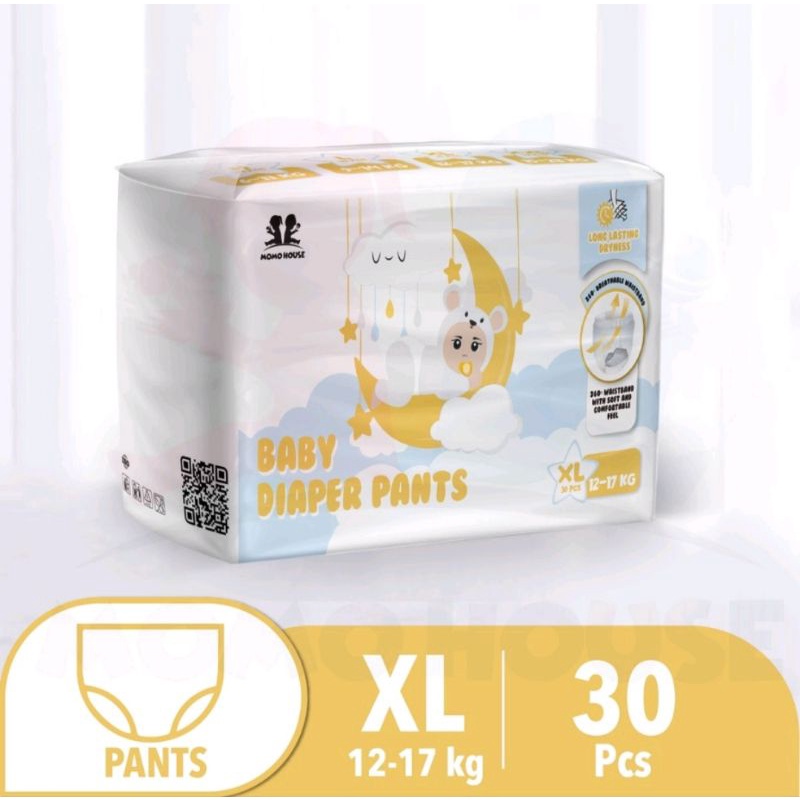 MOMO HOUSE DIAPER PANTS M,L,XL,XXL BABY KANAK-KANAK LAMPIN PAKAI BUANG ...