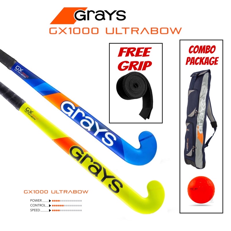 Grays GX1000 Ultrabow Composite Hockey Stick GX 1000 Kayu Hoki Carbon ...