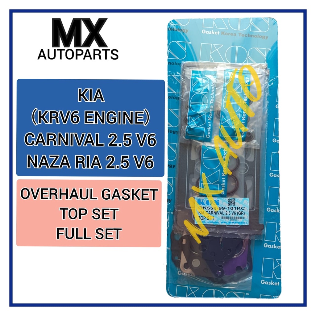 Naza Ria Kia Carnival 2 5 V6 Krv6 Engine Top And Full Overhaul Gasket Set Shopee Malaysia