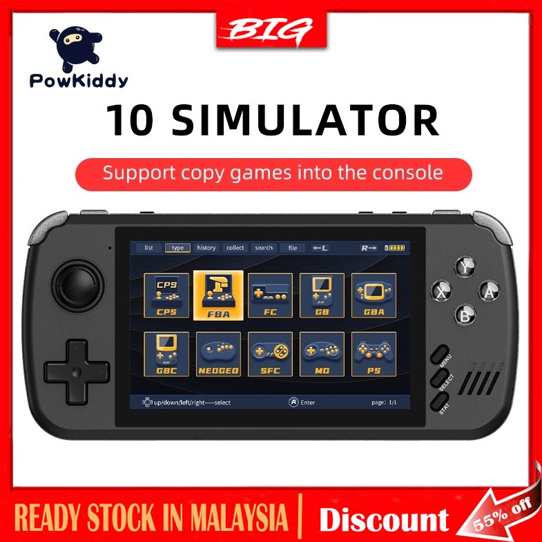 POWKIDDY X39 Pro Handheld Video Game Console Retro Game PS1 Support