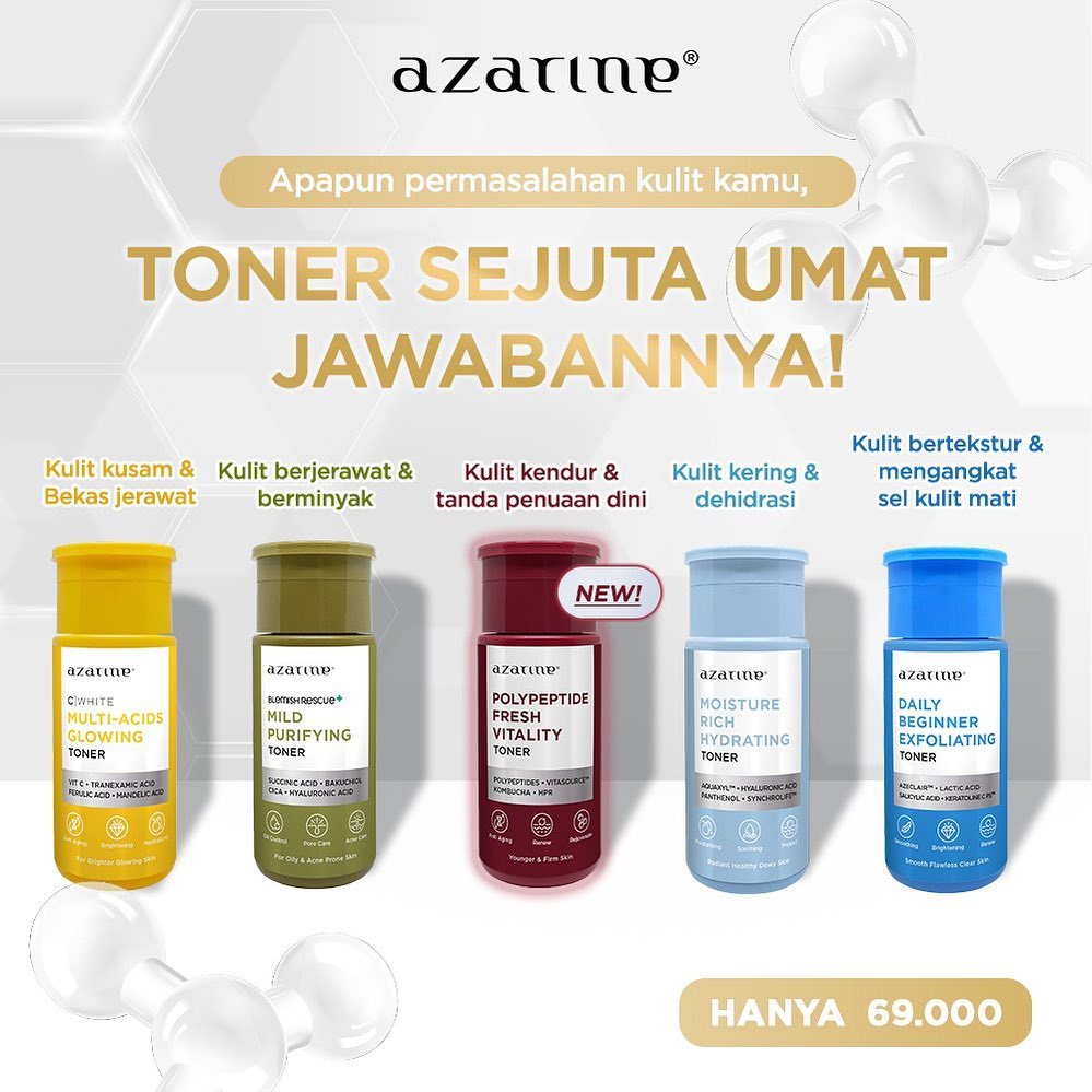 Azarine Beginner Exfoliating Toner Mild Purifiying Toner Moisture