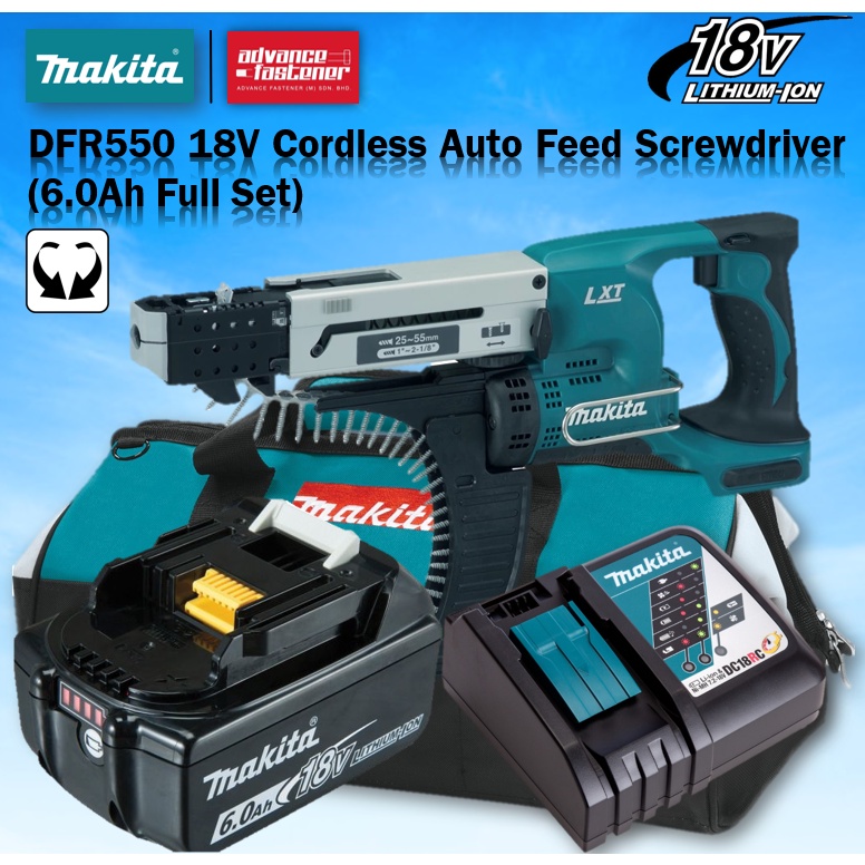 MAKITA DFR550Z / DFR550 18V Cordless Auto Feed Screwdriver Shopee
