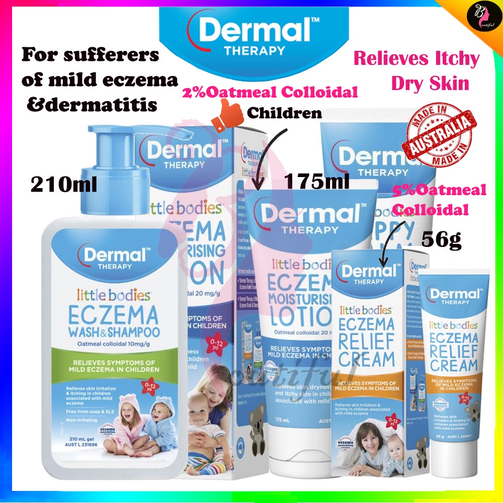 Dermal Therapy Little Bodies Wash And Shampoomoisturising Lotionchafing Sweat Rash Creamnappy 8184