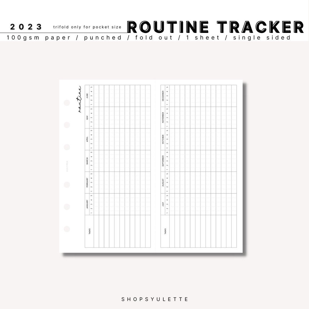 PLANNER INSERT 2024 ROUTINE TRACKER FOLD OUT Shopee Malaysia   Sg 11134201 22120 Oap1ufx3chlvab