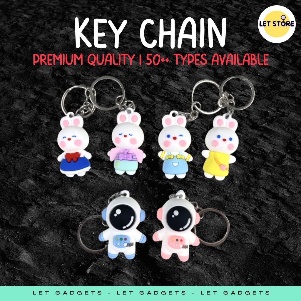 Keychain Bunny Cute Astronaut Cartoon Couple Bag Keychain Key Ring ...