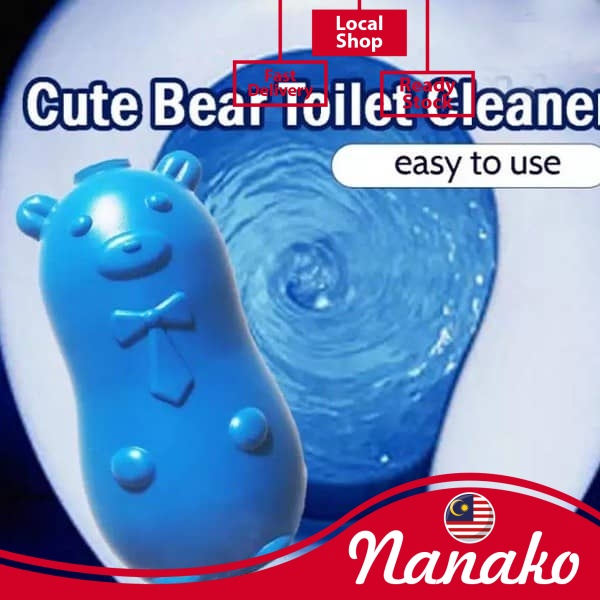 Toilet Flush Cleaner Blue Grizzly Bear Toilet Bowl Flush Aromatic