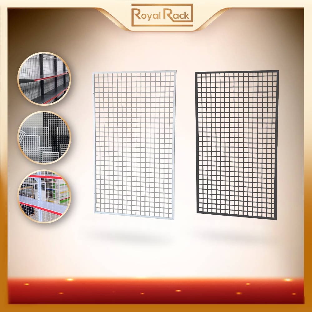 RoyalRack Wire Mesh Netting with Frame for Wire Hook Hanger Wall ...