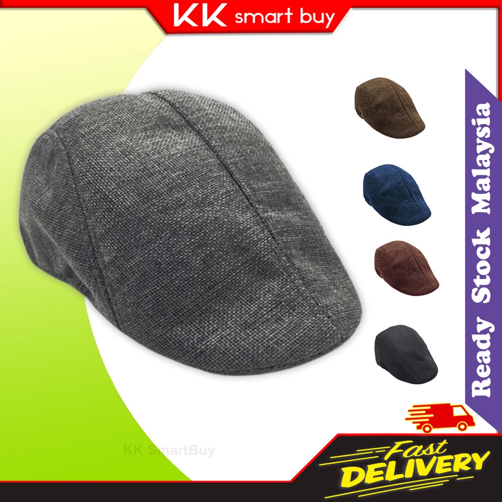 Flat Cap Beret Hat Men Man Gatsby Caps Newsboy Berets Topi Lelaki L2