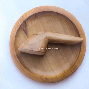 A PACKAGE OF COWEK MORTAR & MUNTU PESTLE TEAK WOOD DIAMETER 22CM ...